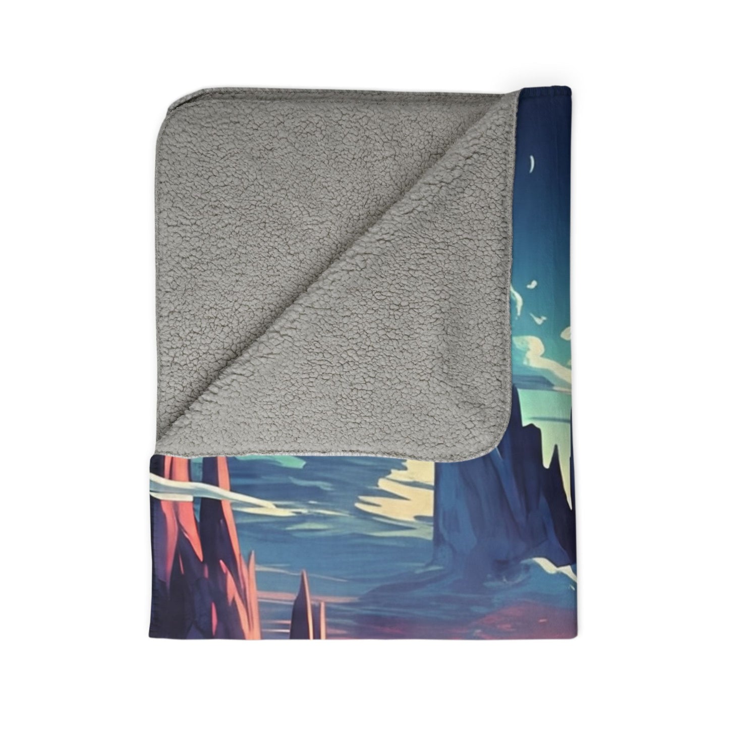 Cosmic Fleece Sherpa Blanket - Cozy Space Blanket for Starry Nights, Perfect for Gifts, Home Decor, and Adventure Lovers
