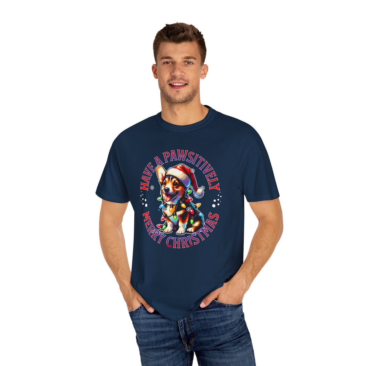 Christmas Corgi T-Shirt – "Have a Pawsitively Merry Christmas" Holiday Tee