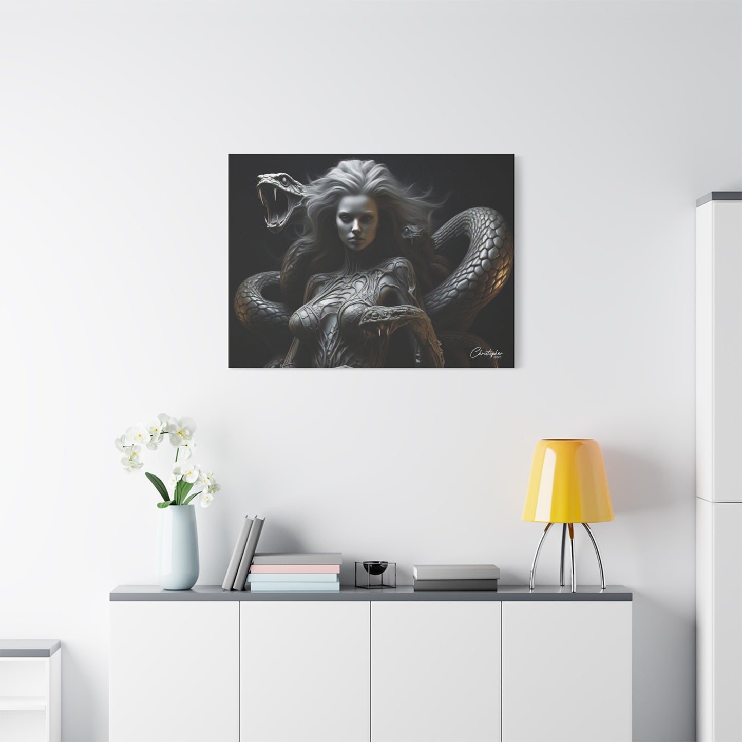 Serpent Goddess Matte Canvas Wall Art