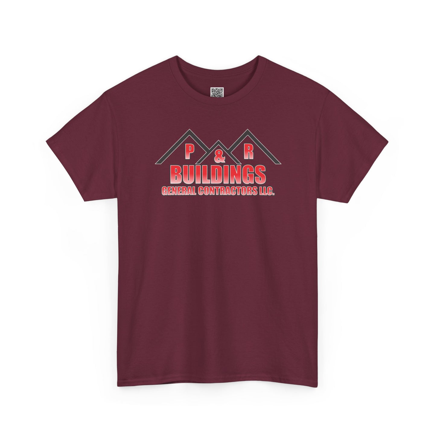 P&R BUILDINGS Logo Tee — Built Kings Contractor T‑Shirt (Phone & License Info on Back)