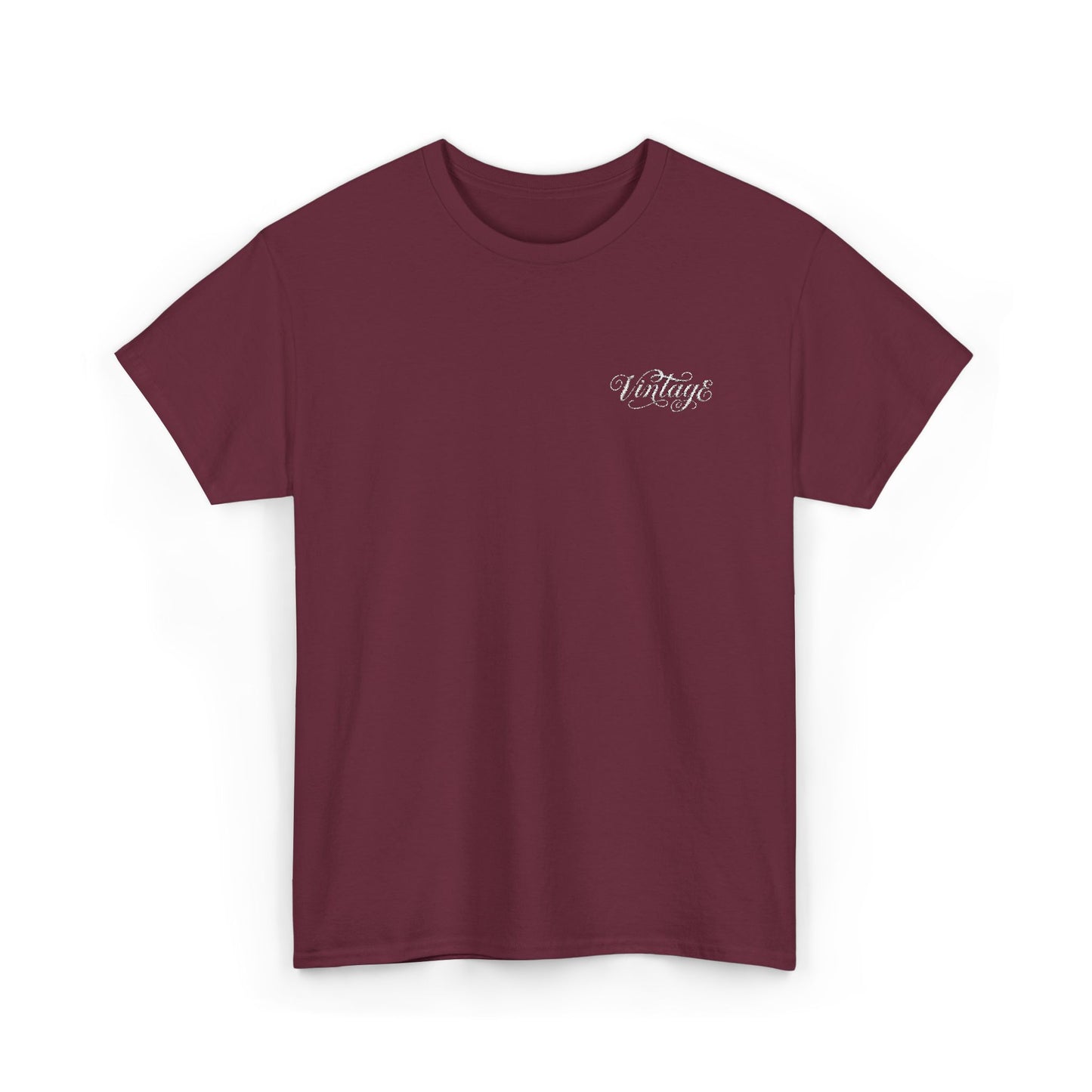 T-Shirt — Vintage in White Chest Logo Tee