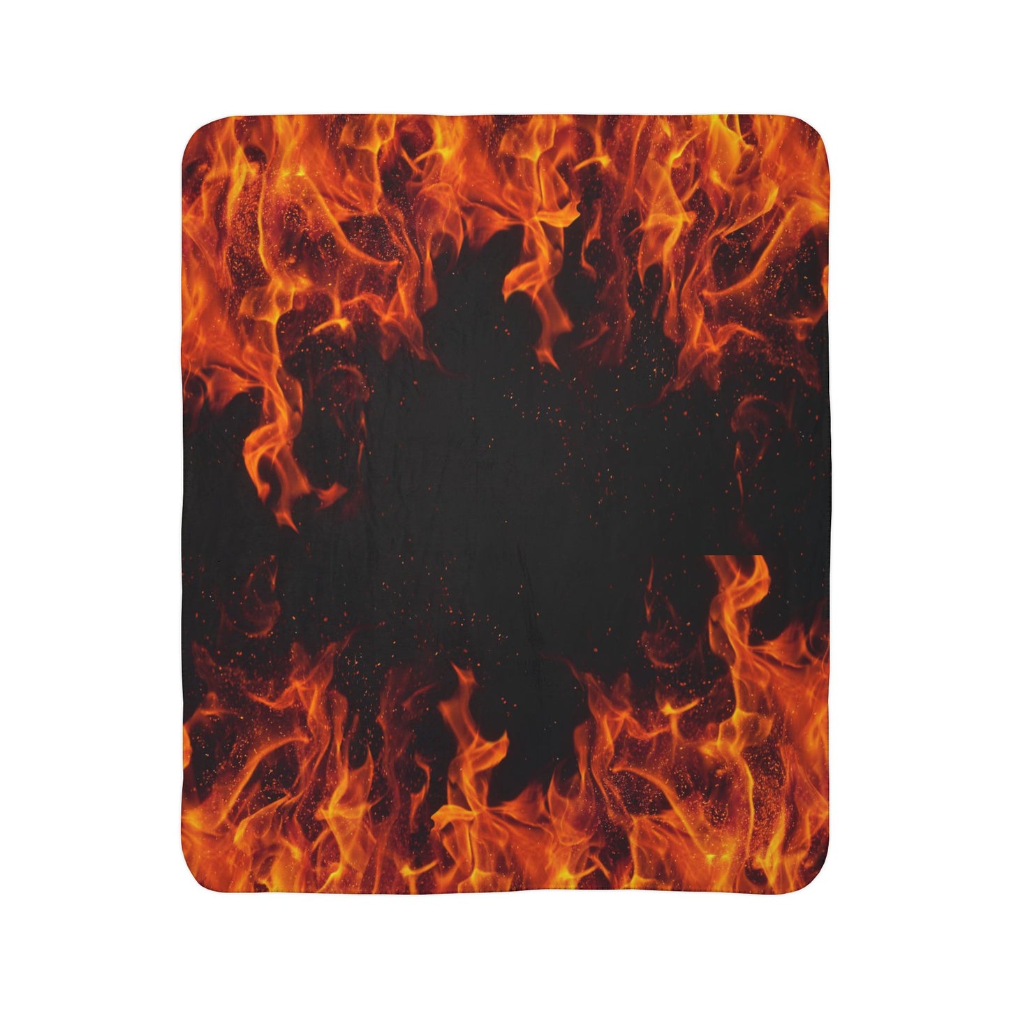 Cozy Flaming Fleece Sherpa Blanket, Perfect for Movie Nights, Camping, Home Decor, Gift for Him, Cozy Winter Accessory