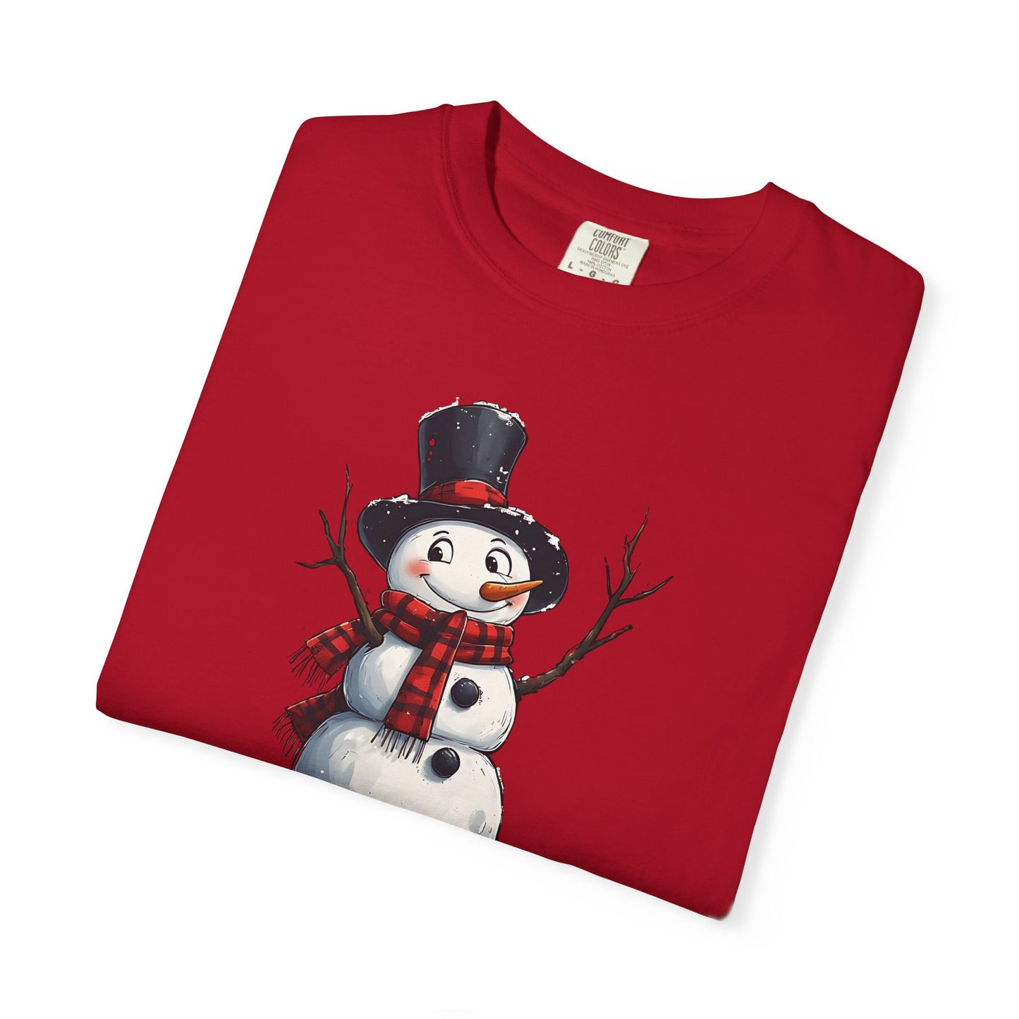 Snowman Tee — Cute Vintage Snowman with Scarf & Top Hat Holiday T-Shirt