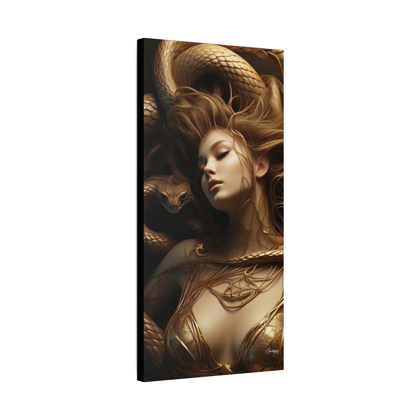 Goddess of Serpents Canvas Art - Stretched Matte Wall Decor