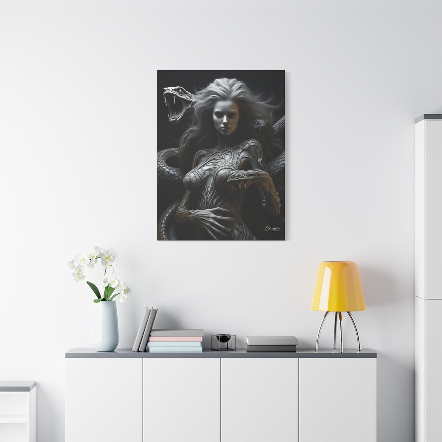 Serpent Goddess Matte Canvas Wall Art