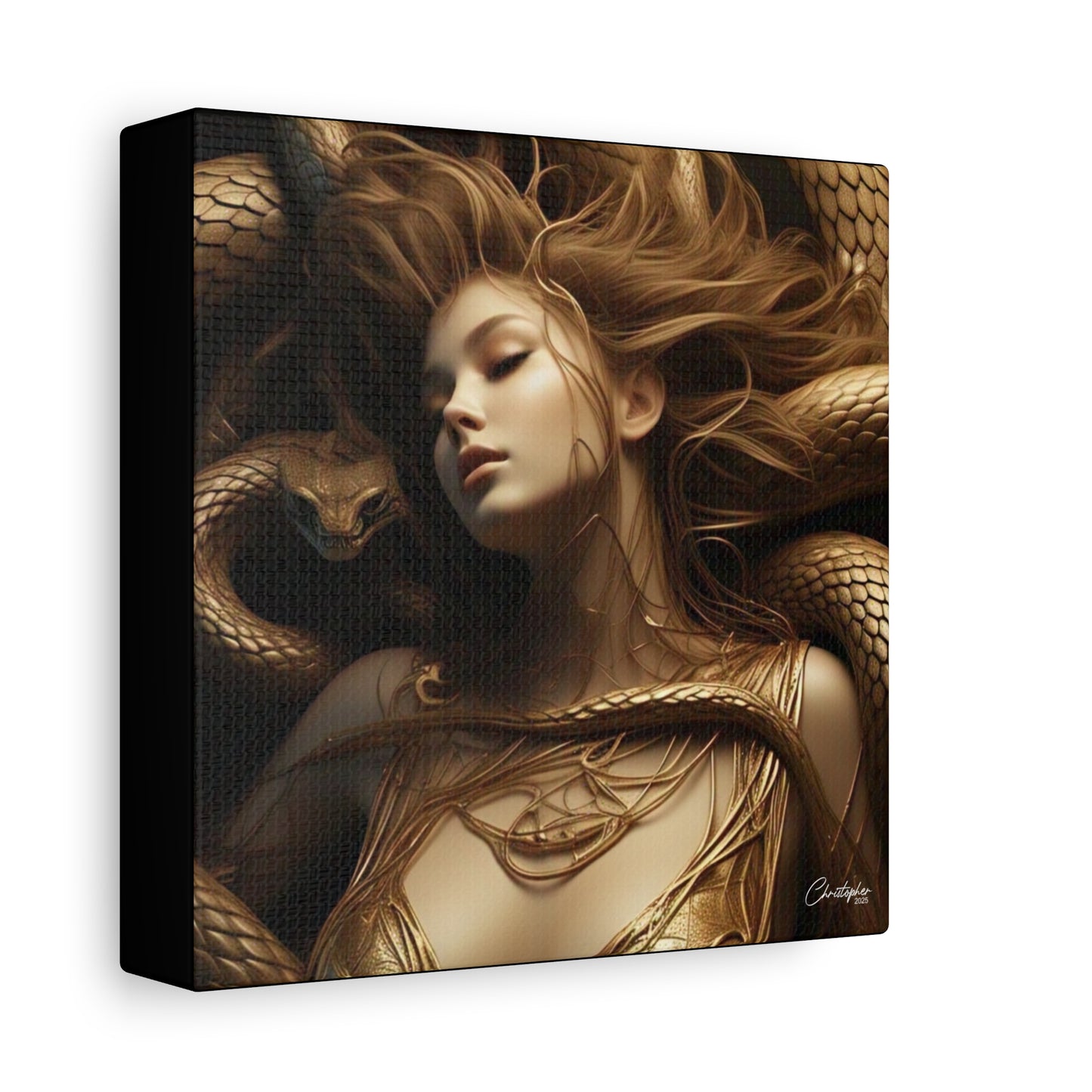 Goddess of Serpents Canvas Art - Stretched Matte Wall Decor