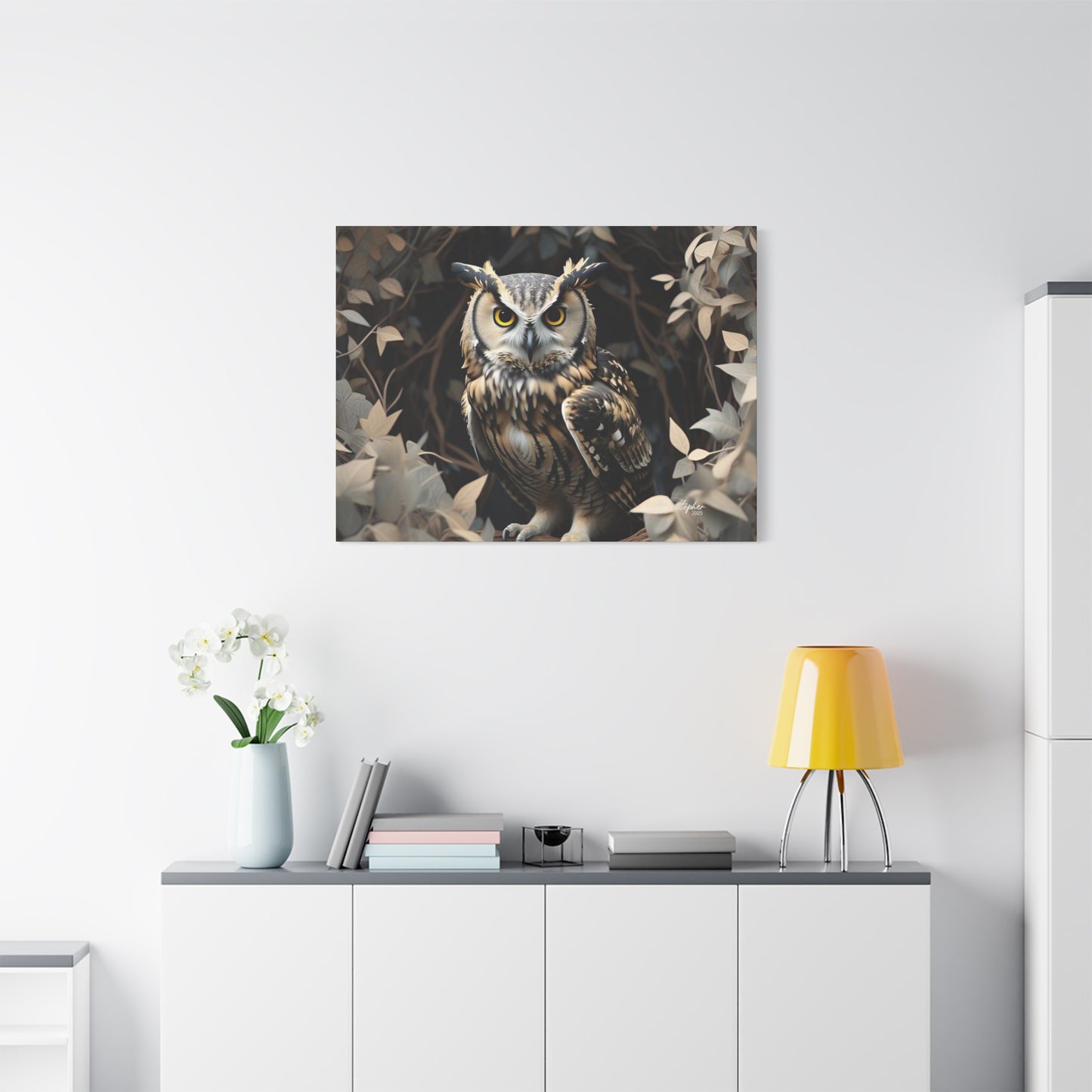 Realistic Owl Canvas Art - Nature Wall Decor for Home & Office