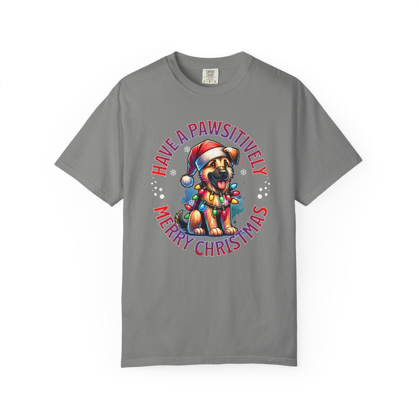 Christmas German Shepard T-Shirt — "Have a Pawsitively Merry Christmas" Holiday Tee