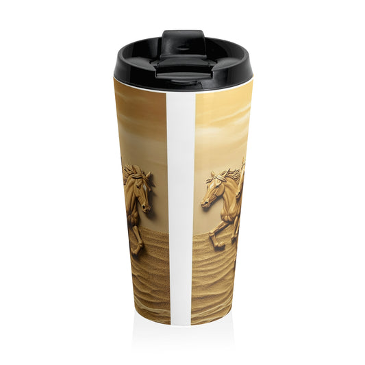 Equestrian Themed Stainless Steel Travel Mug - Perfect for Horse Lovers, Gifts for Equestrian Events, Outdoor Adventures, Birthday Gift