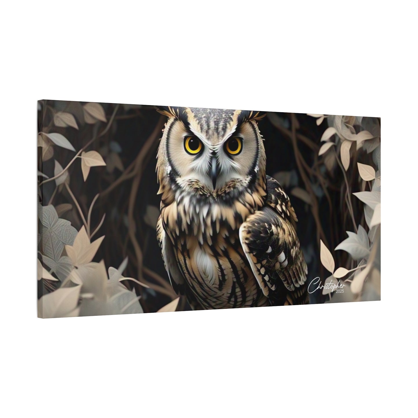 Realistic Owl Canvas Art - Nature Wall Decor for Home & Office