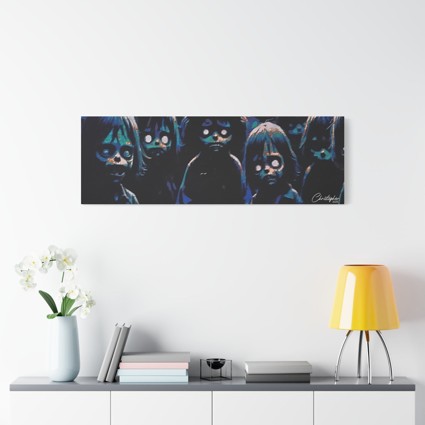 Original Laser Engraved Art, Full Wrapped Edges, Matte Canvas, Stretched, 1.25"