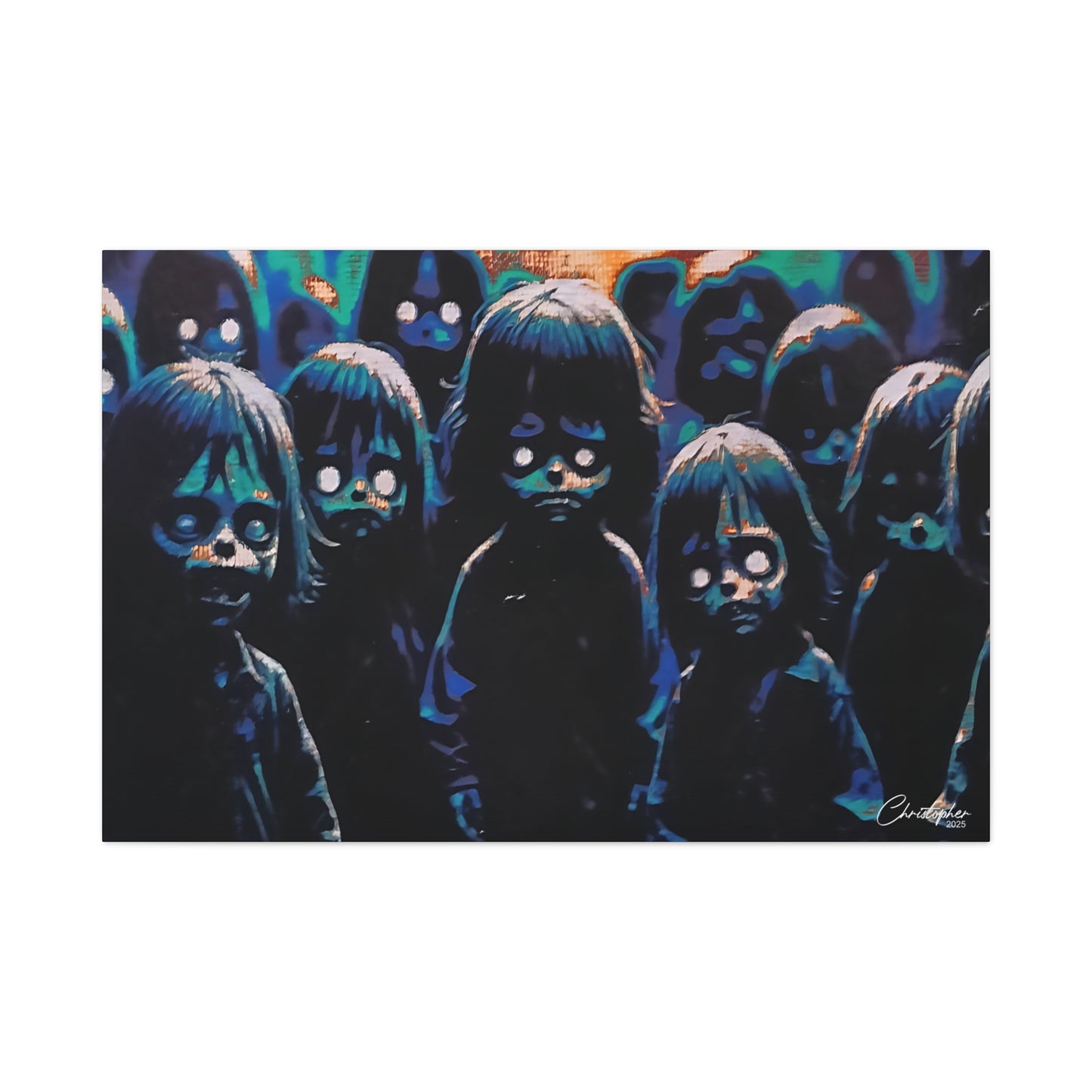 Original Laser Engraved Art, Full Wrapped Edges, Matte Canvas, Stretched, 1.25"