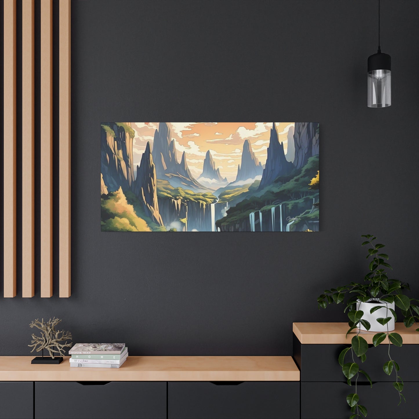 Serene Landscape Canvas Wall Art, Nature Home Decor, Tranquil Living Room Accent, Gift for Nature Lovers, Gallery Wall Piece