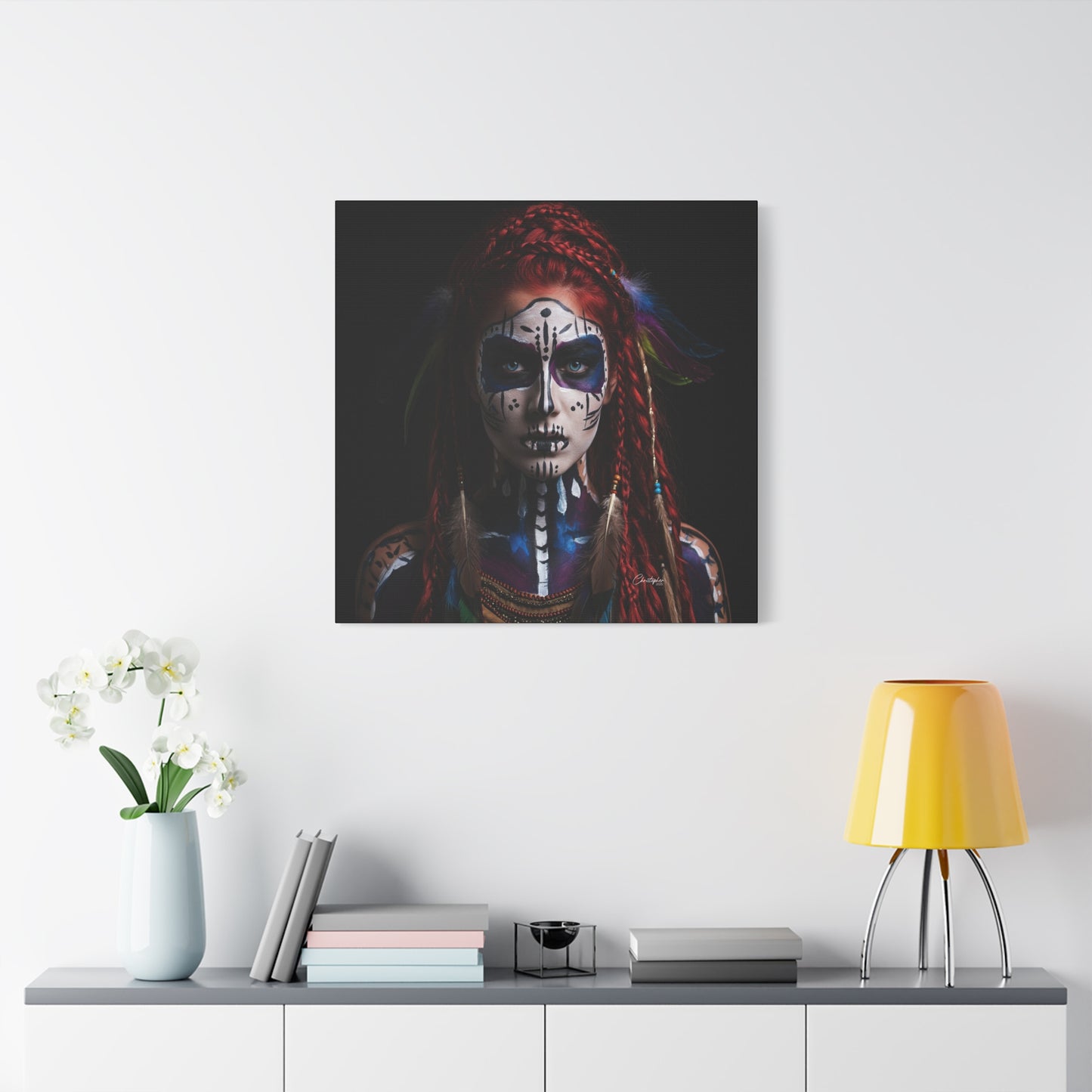 Colorful Tribal Art Canvas Print - Bohemian Home Decor