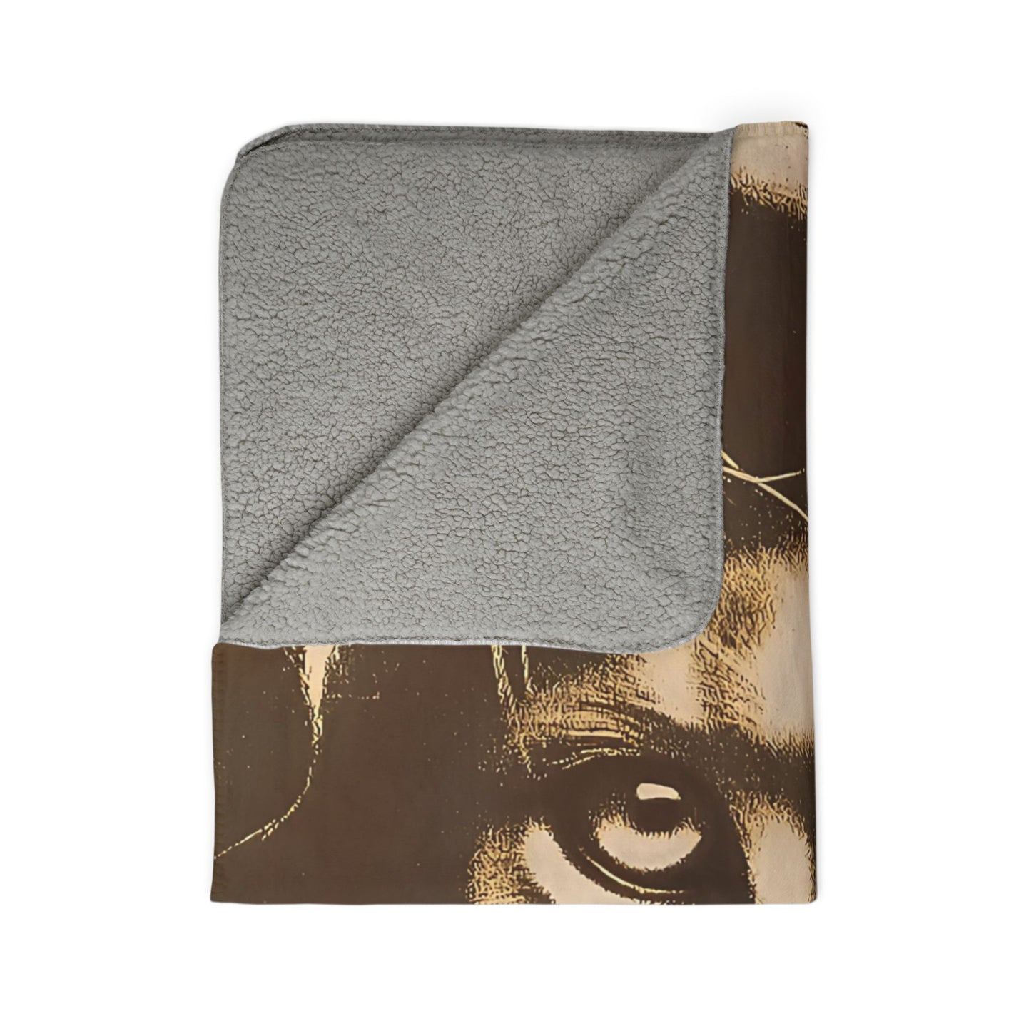 Laser Engraved Original Art Lion Print Fleece Sherpa Blanket, Cozy Lion Throw Blanket, Gift for Animal Lovers, Home Decor, Winter Warmth, Safari Style, Bed and Sofa