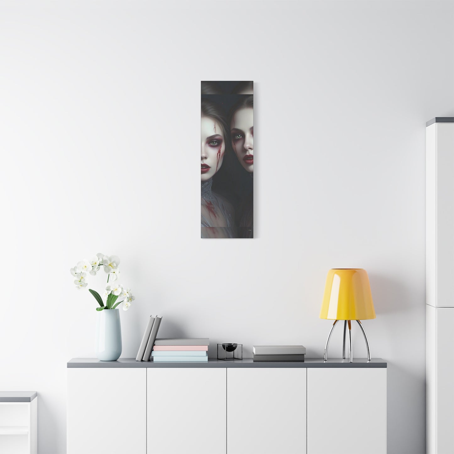 Spooky Art Canvas Print, Matte Canvas, Stretched Wall Decor, Gothic Home Decor, Halloween Art, Unique Gift