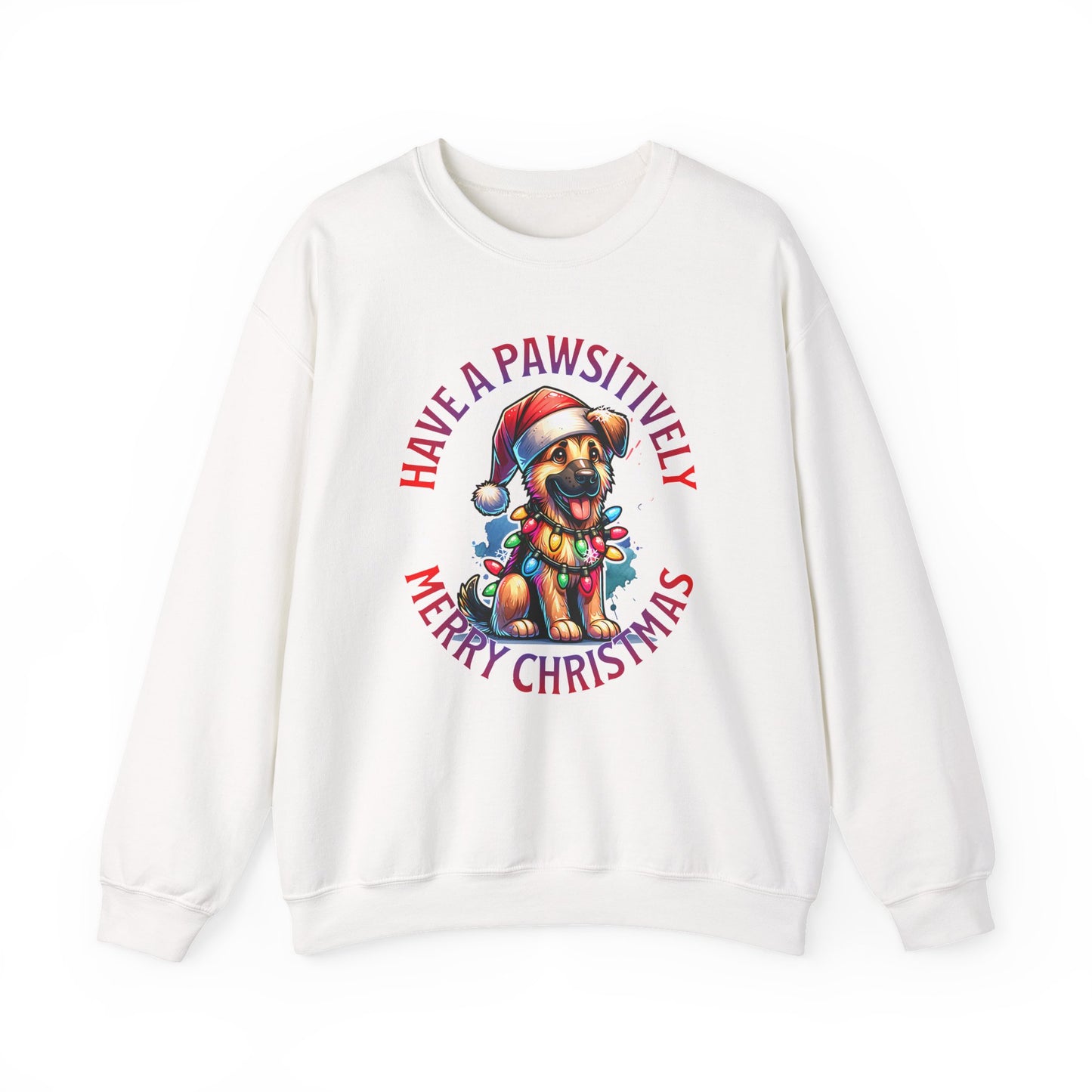 Christmas German Shepard Sweatshirt – "Have a Pawsitively Merry Christmas" Crewneck