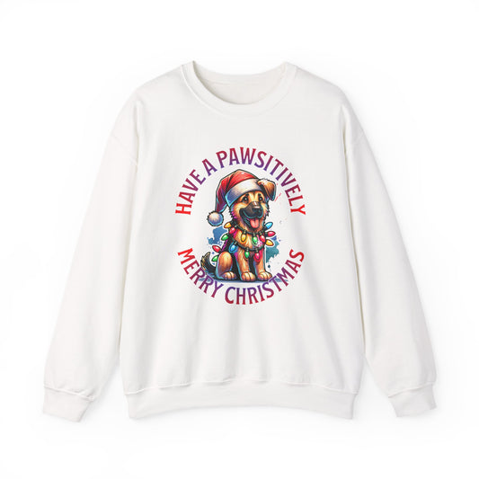 Christmas German Shepard Sweatshirt – "Have a Pawsitively Merry Christmas" Crewneck