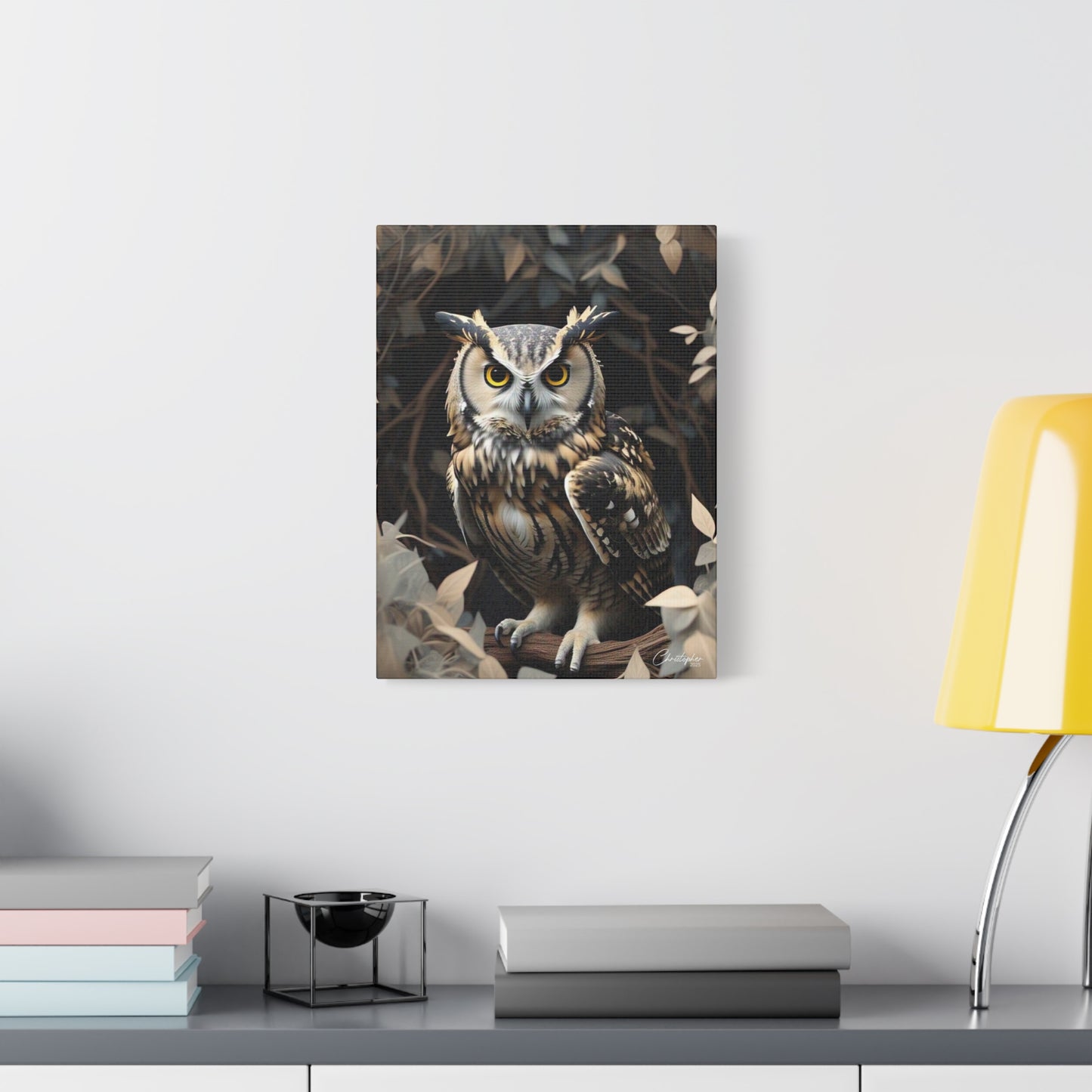 Realistic Owl Canvas Art - Nature Wall Decor for Home & Office