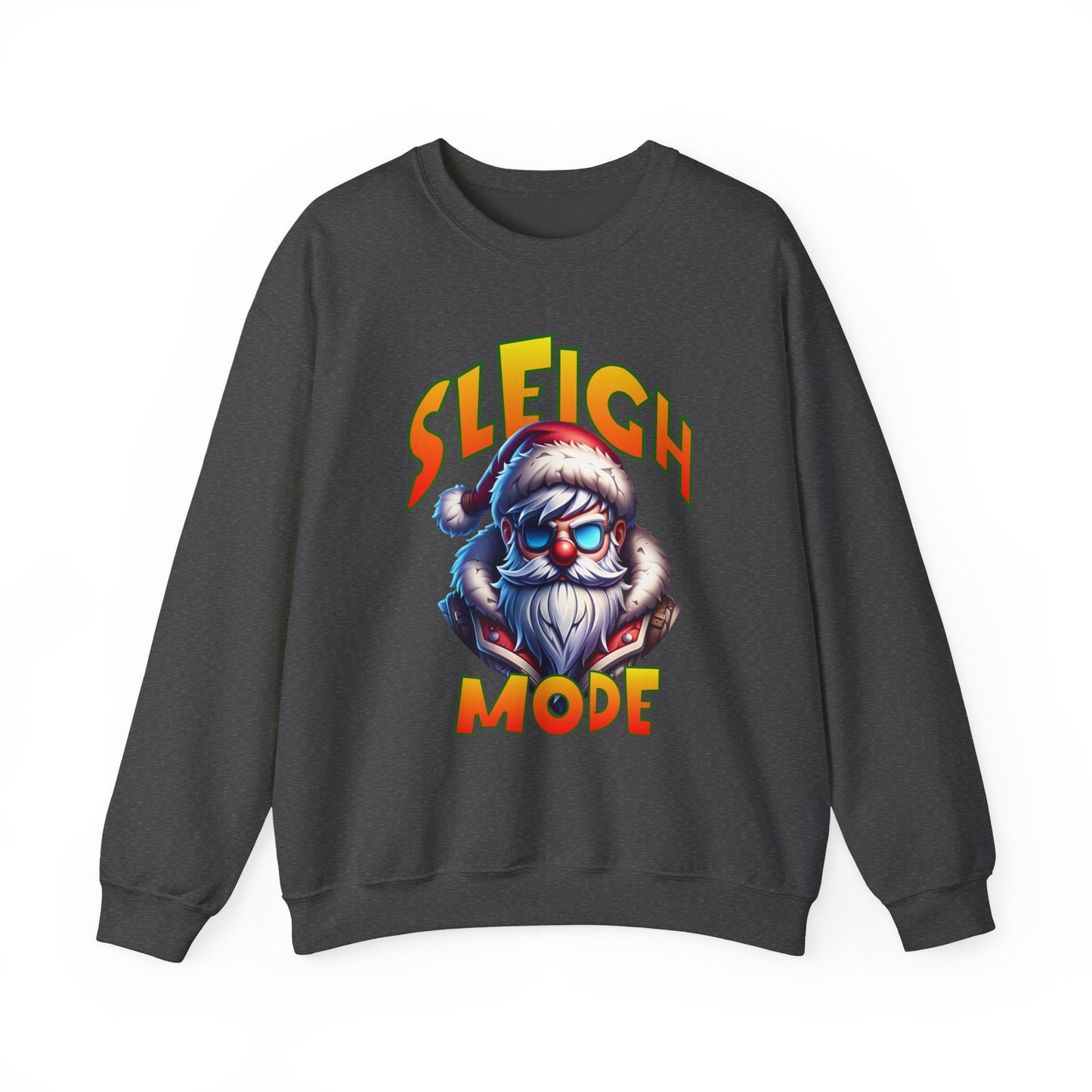 Sleigh Mode Sweatshirt — Cool Santa Graphic Holiday Crewneck
