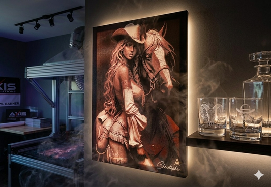 Axis Lumina | Custom Backlit Art Display