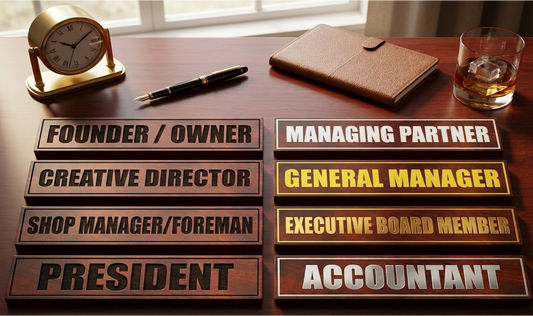 Artisan Mahogany Desk Nameplates