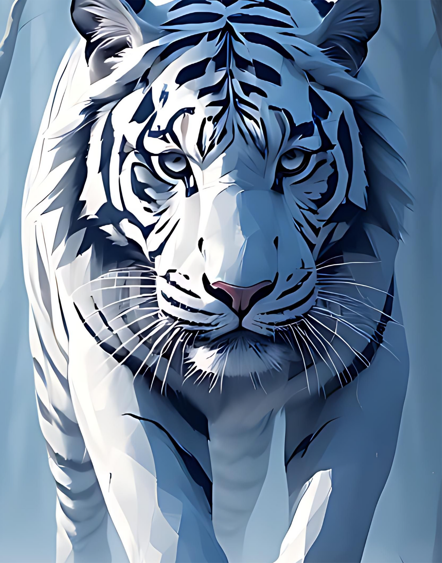 Laser Engraved Canvas Panel Tiger 3  11"x14"