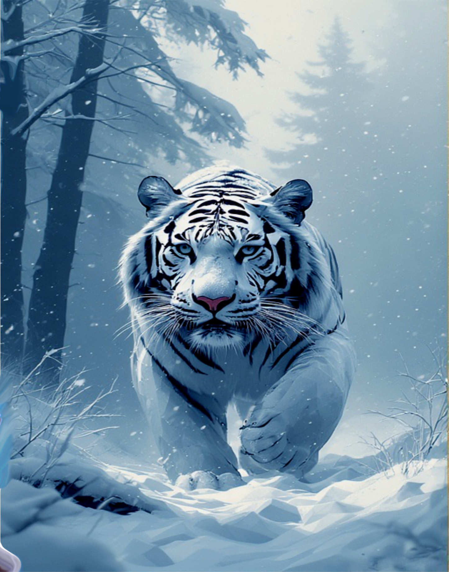 Laser Engraved Canvas Panel Tiger 5 8"x10"