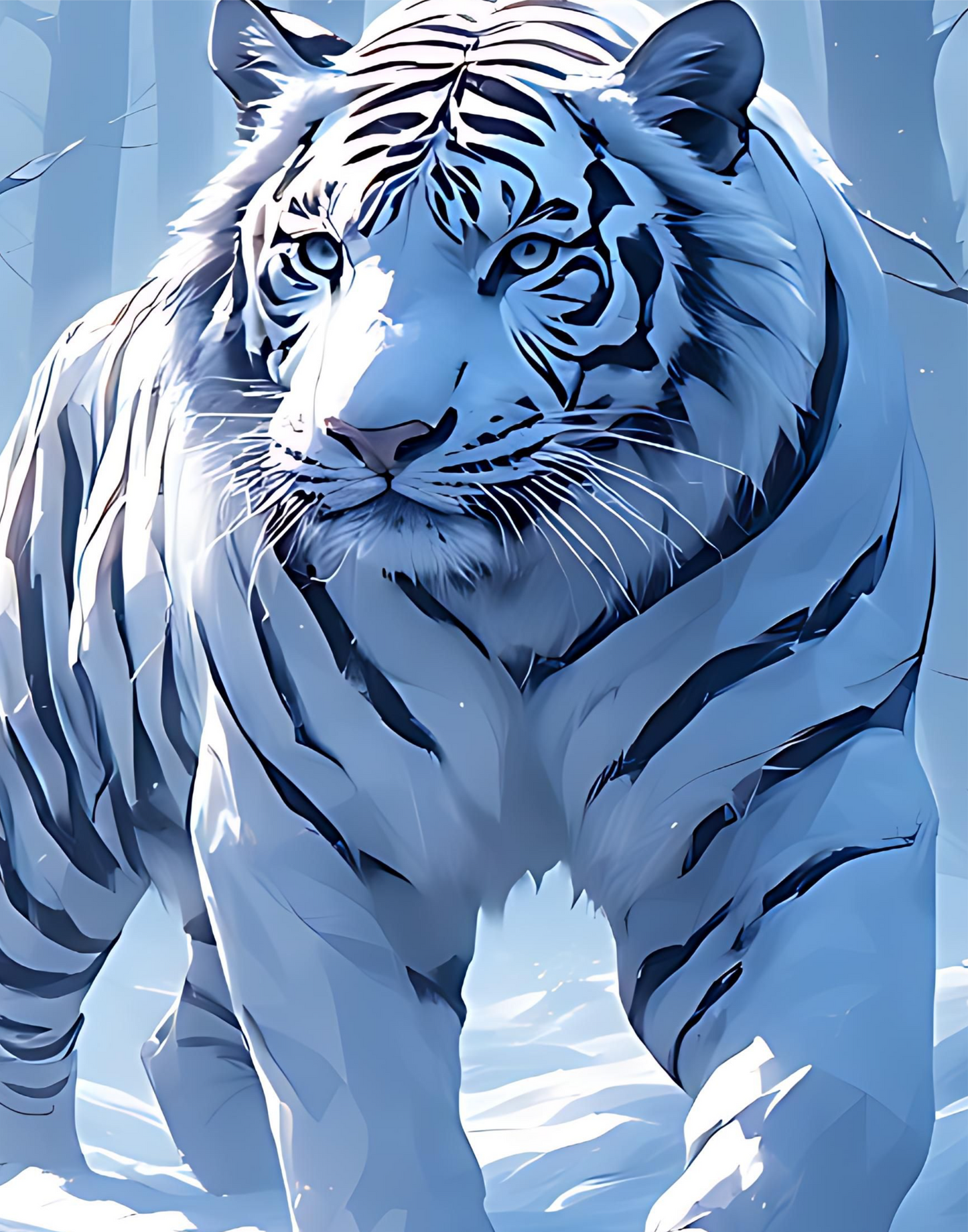 Laser Engraved Canvas Panel Tiger 7 11"x14"