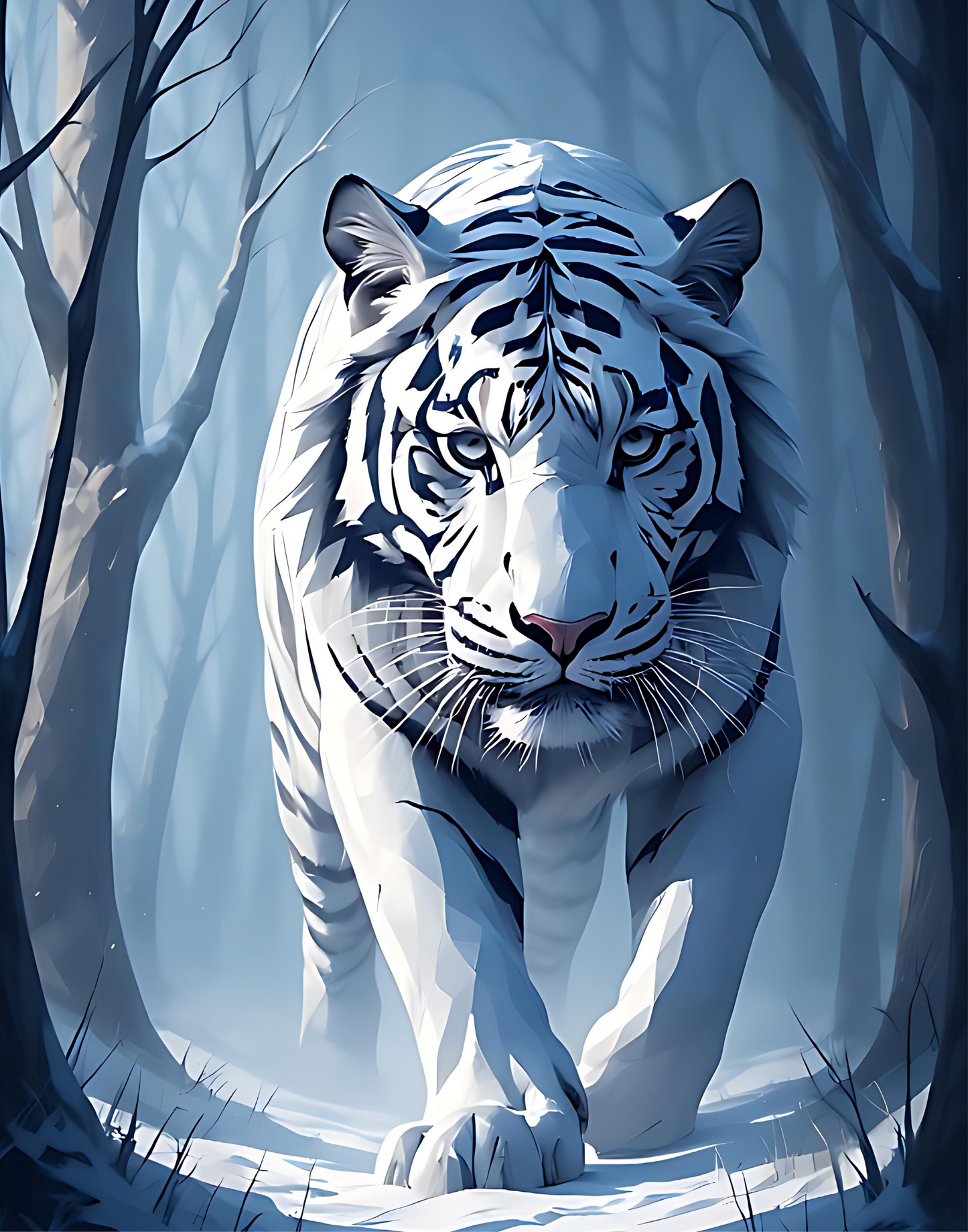 Laser Engraved Canvas Panel Tiger 9 11"x14"